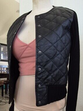 Uniform John Paul Richard Leather Front w/ Stretch ribbed Sleeves & Backside SzM